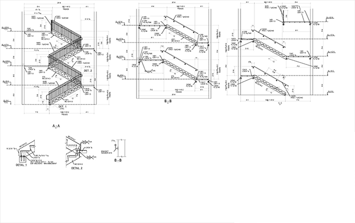 Structural Steel Stair Drawings Examples 12